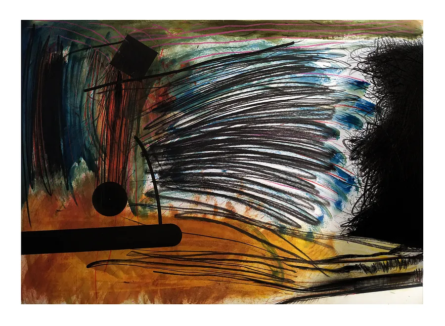 Зображення "Камінь 17" від євген григор'єв, матеріали: папір, графіт, олія, кольорові олівці, медіум: Графіка, місто: Львів, серія: "Камені у кишенях", ціна: €500