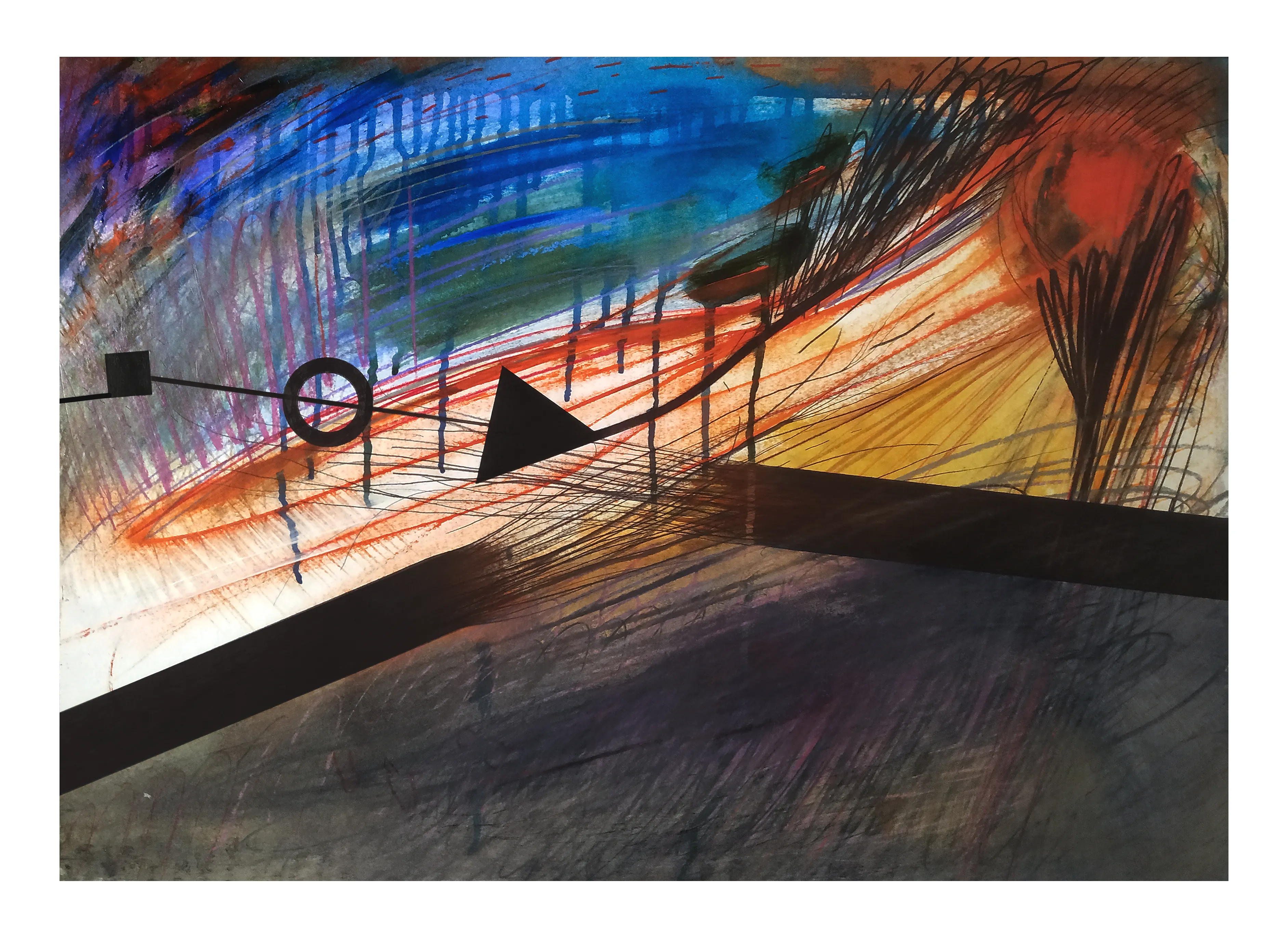 Зображення "Камінь 6" від євген григор'єв, матеріали: папір, графіт, олія, кольорові олівці, медіум: Графіка, місто: Львів, серія: "Камені у кишенях", ціна: €500