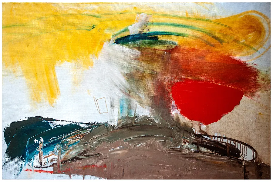 Зображення "книжка на ніч" від євген григор'єв, медіум: Живопис, місто: Львів, серія: "Левітація"