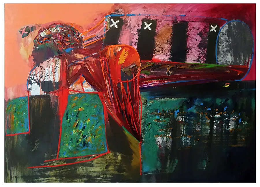 Зображення "планка" від євген григор'єв, матеріали: Полотно, олія, медіум: Живопис, місто: Львів, серія: "Левітація"