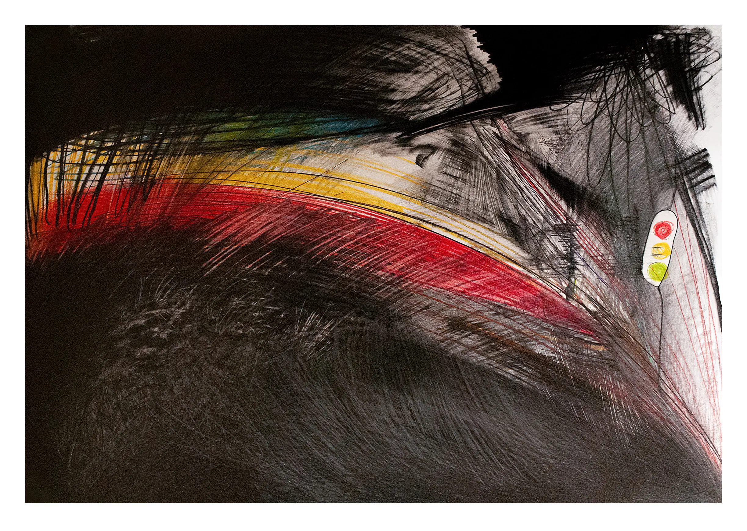 Зображення "81" від євген григор'єв, матеріали: папір, графіт, кольорові олівці, медіум: Графіка, місто: Львів, серія: "Приземлення", ціна: €700