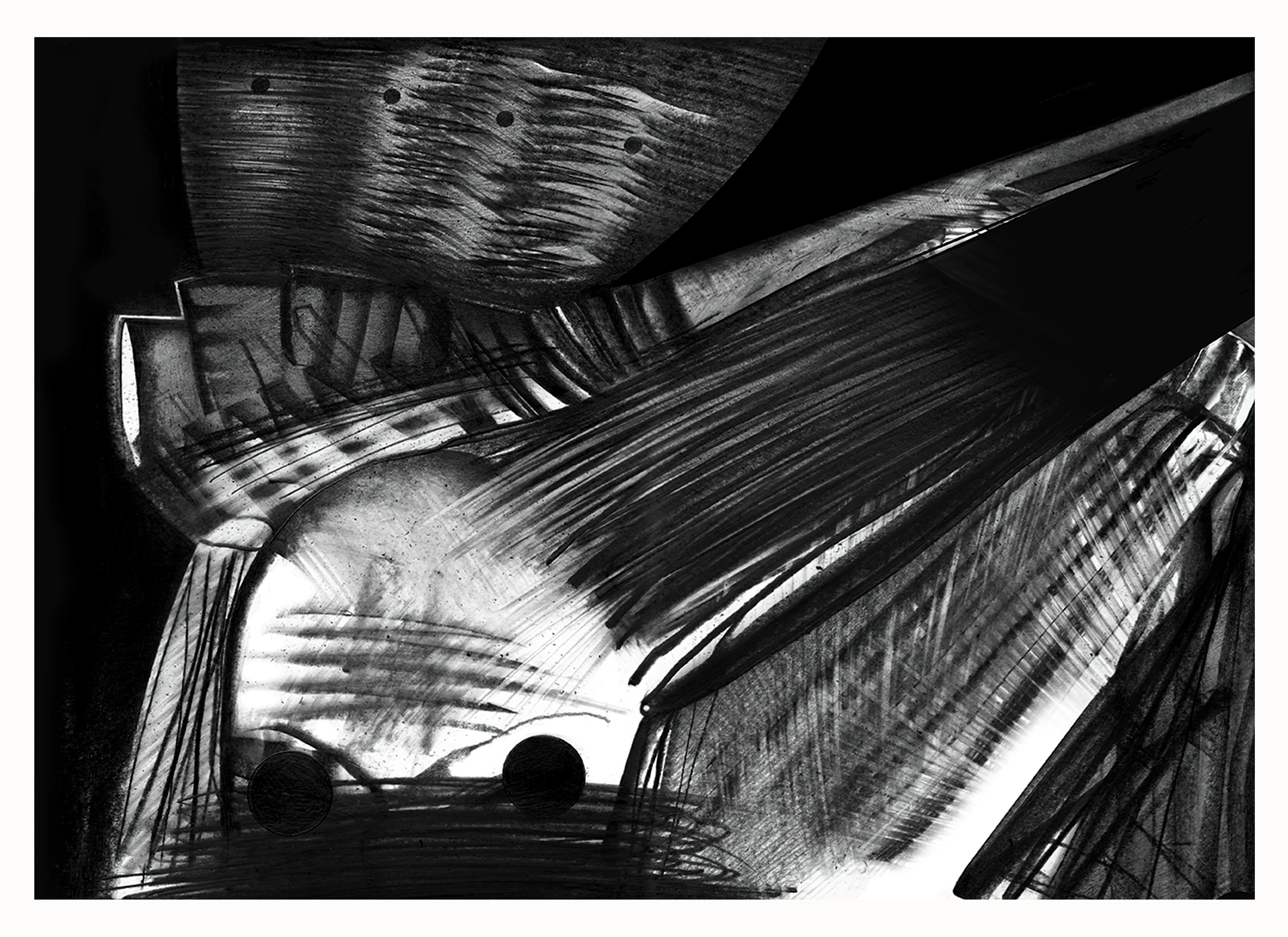 Зображення "М'ясорубка" від євген григор'єв, розмір: А3, матеріали: папір, графіт, медіум: Графіка, місто: Львів, серія: "Чорне,сіре, біле", ціна: €300