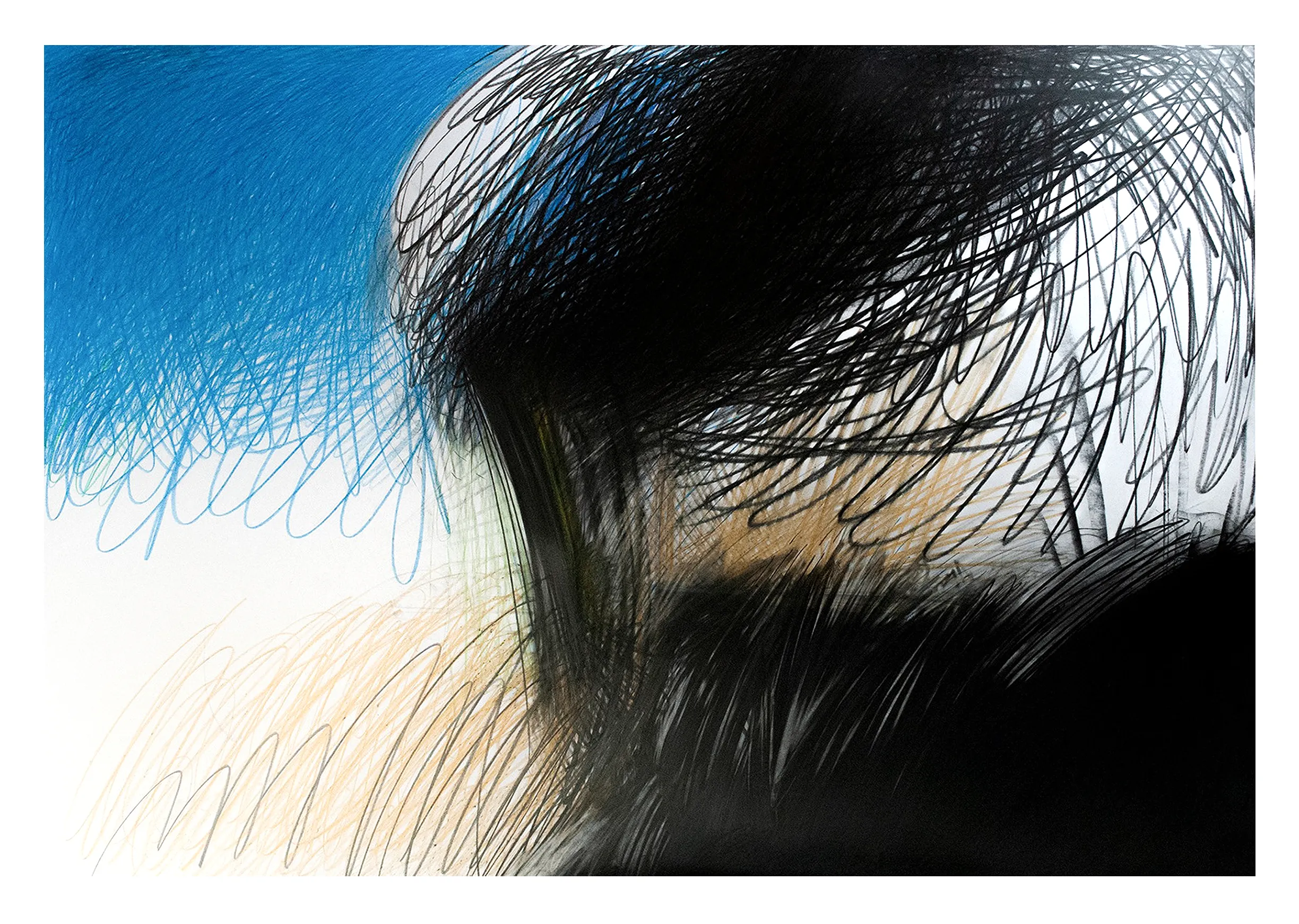 Зображення "Пейзаж" від євген григор'єв, матеріали: папір, графіт, кольорові олівці, медіум: Графіка, місто: Львів, серія: "Приземлення"