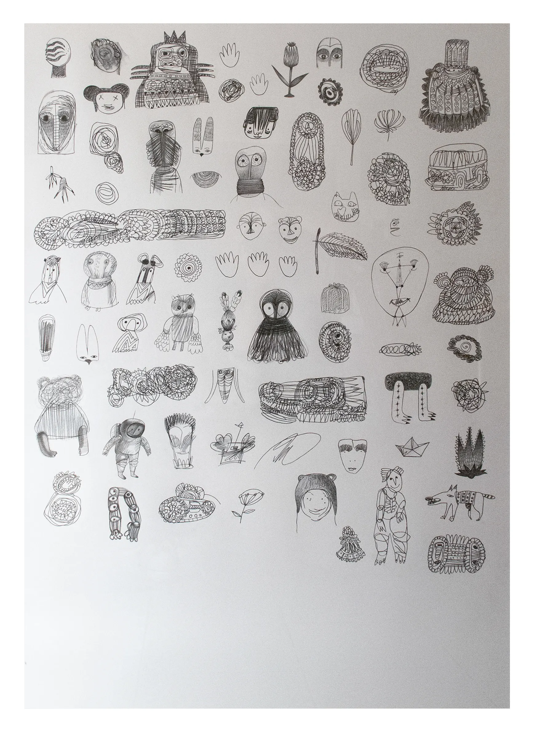 Зображення "Самоідентифікація" від євген григор'єв, матеріали: папір, графіт, кольорові олівці, медіум: Графіка, місто: Львів, серія: "Приземлення"