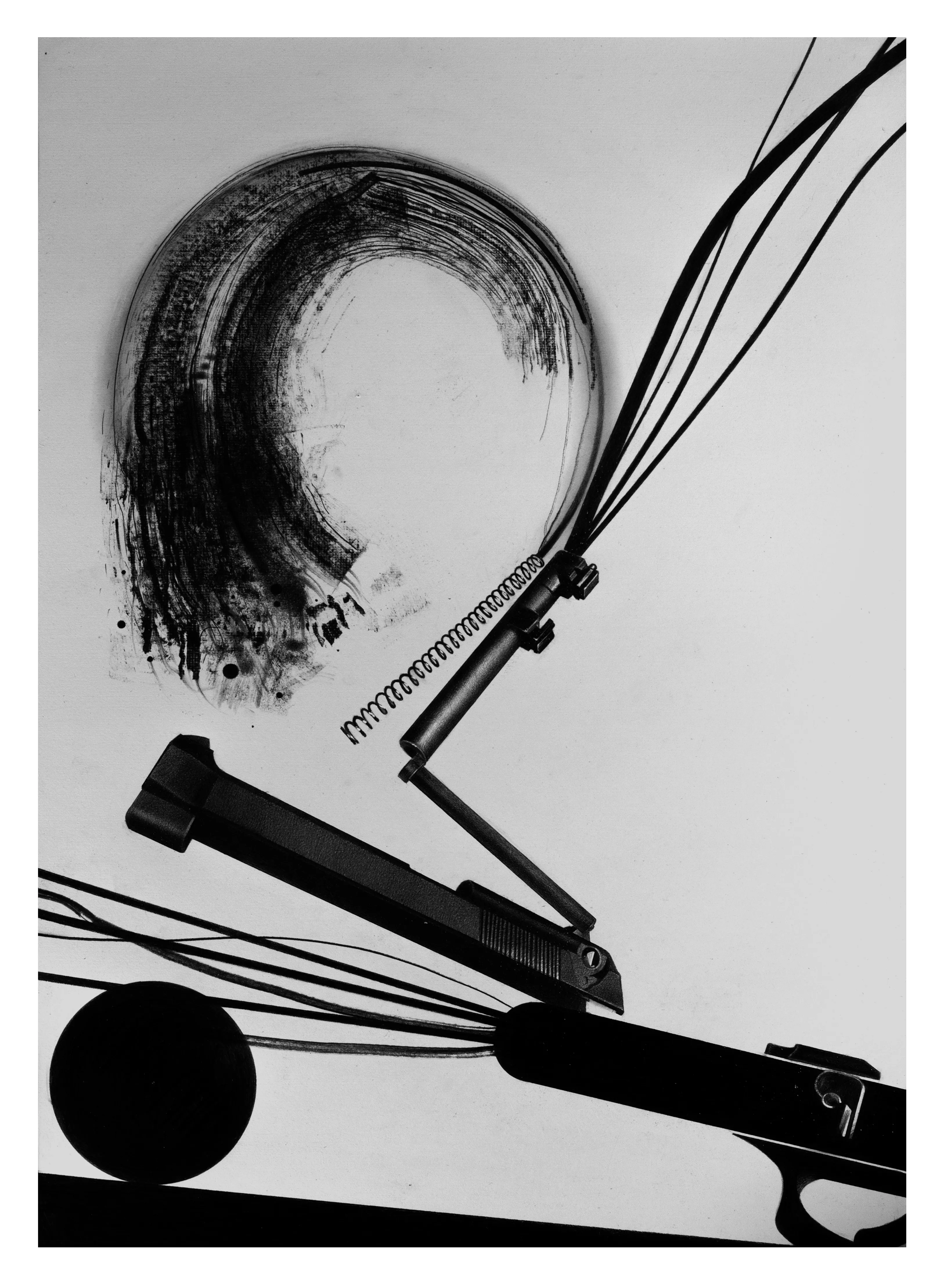 Зображення "розібраний пістолет Беретта" від євген григор'єв, матеріали: папір, графіт, медіум: Графіка, місто: Львів, серія: "Підмети і присудки", ціна: €500