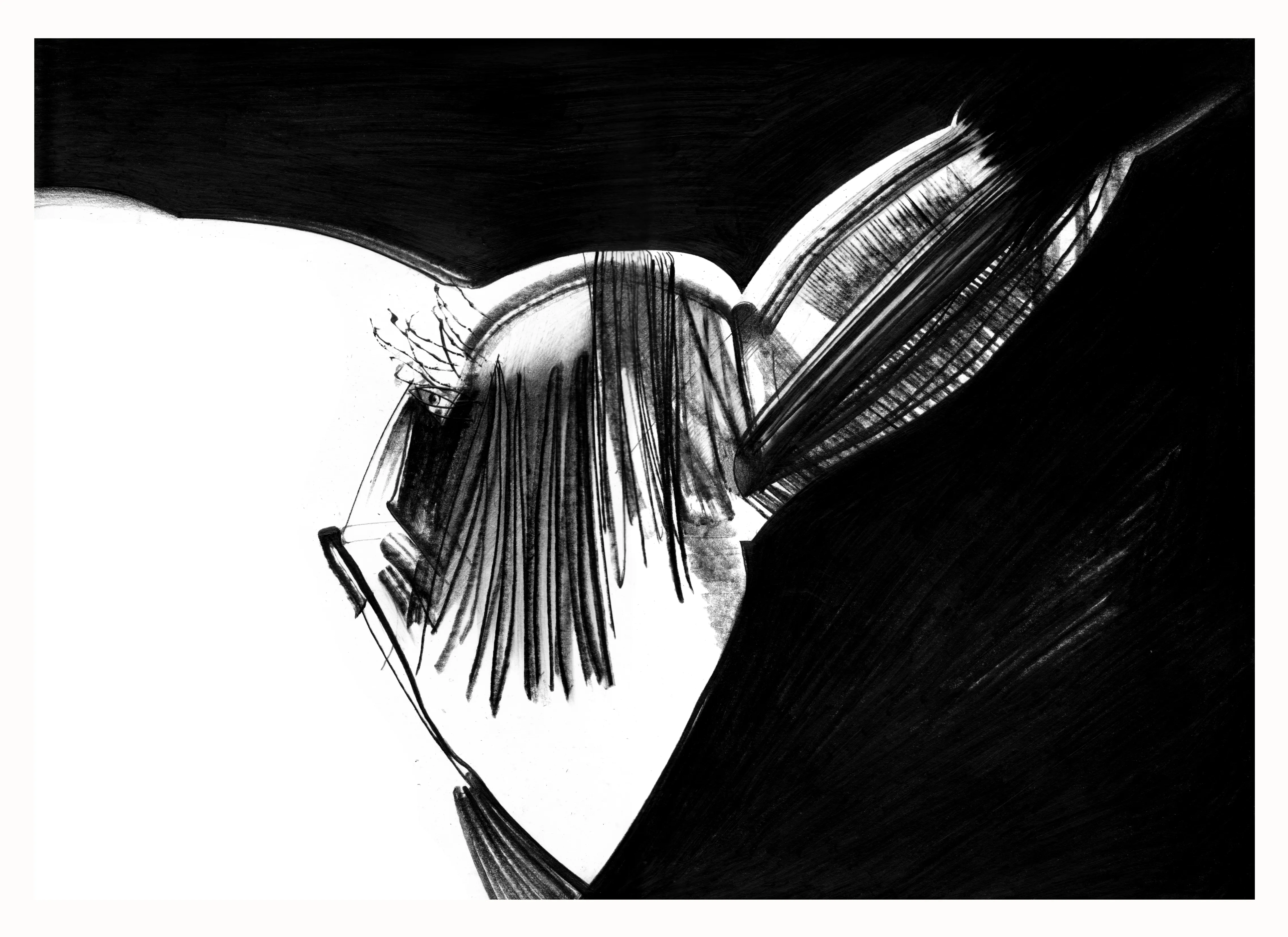 Зображення "2" від євген григор'єв, розмір: А3, матеріали: папір, графіт, медіум: Графіка, місто: Львів, серія: "Чорне,сіре, біле", ціна: €300