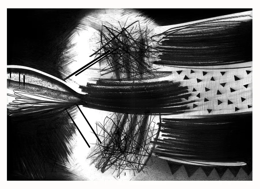 Зображення "11" від євген григор'єв, розмір: А3, матеріали: папір, графіт, медіум: Графіка, місто: Львів, серія: "Чорне,сіре, біле", ціна: €300