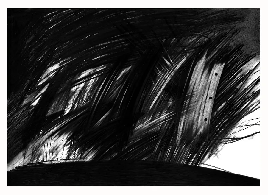 Зображення "17" від євген григор'єв, розмір: А3, матеріали: папір, графіт, медіум: Графіка, місто: Львів, серія: "Чорне,сіре, біле", ціна: €300