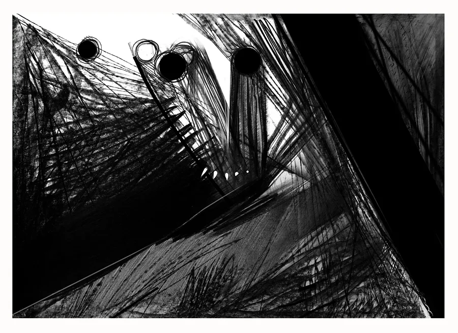 Зображення "23" від євген григор'єв, розмір: А3, матеріали: папір, графіт, медіум: Графіка, місто: Львів, серія: "Чорне,сіре, біле", ціна: €300