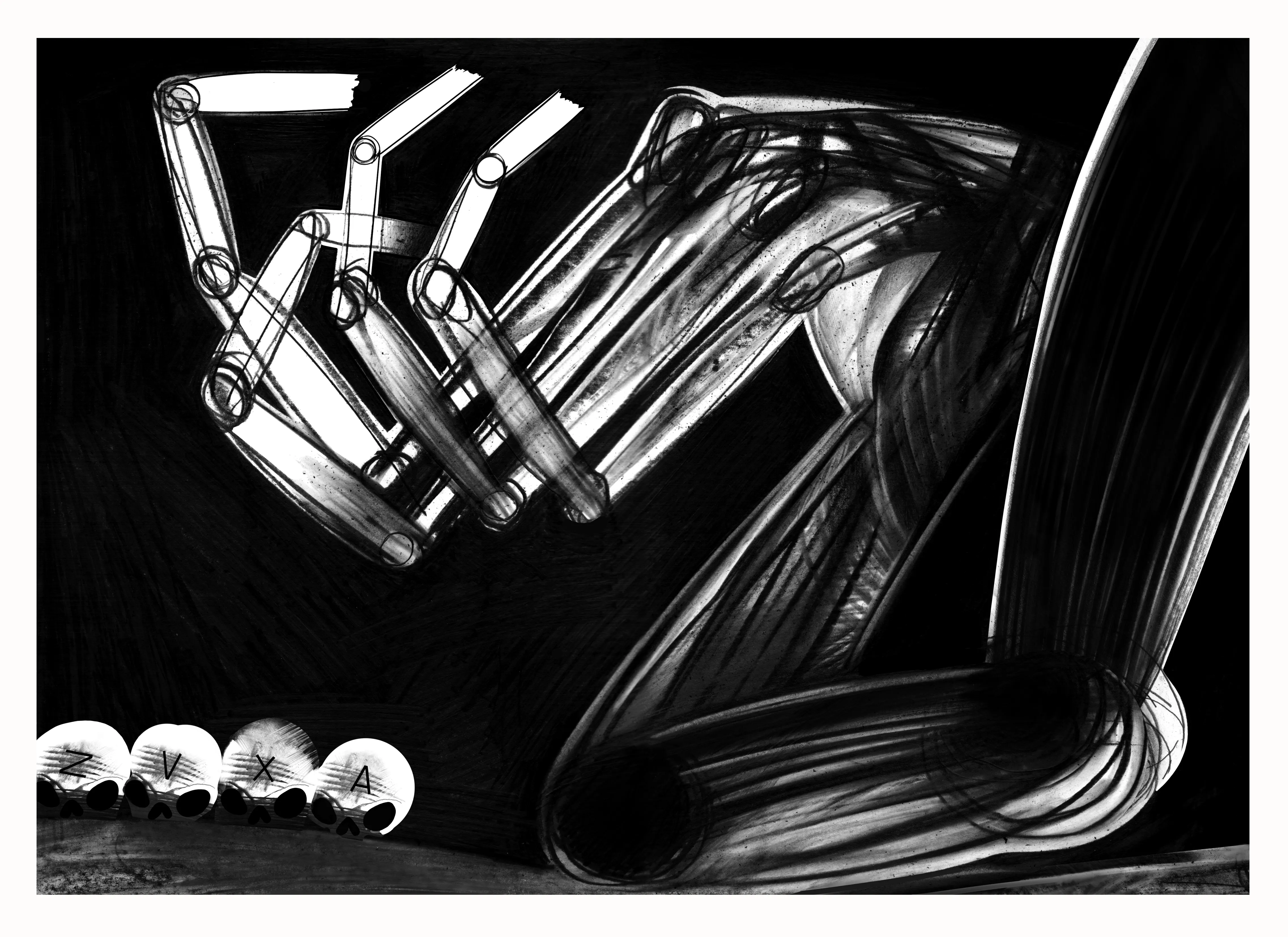 Зображення "24" від євген григор'єв, розмір: А3, матеріали: папір, графіт, медіум: Графіка, місто: Львів, серія: "Чорне,сіре, біле", ціна: €300