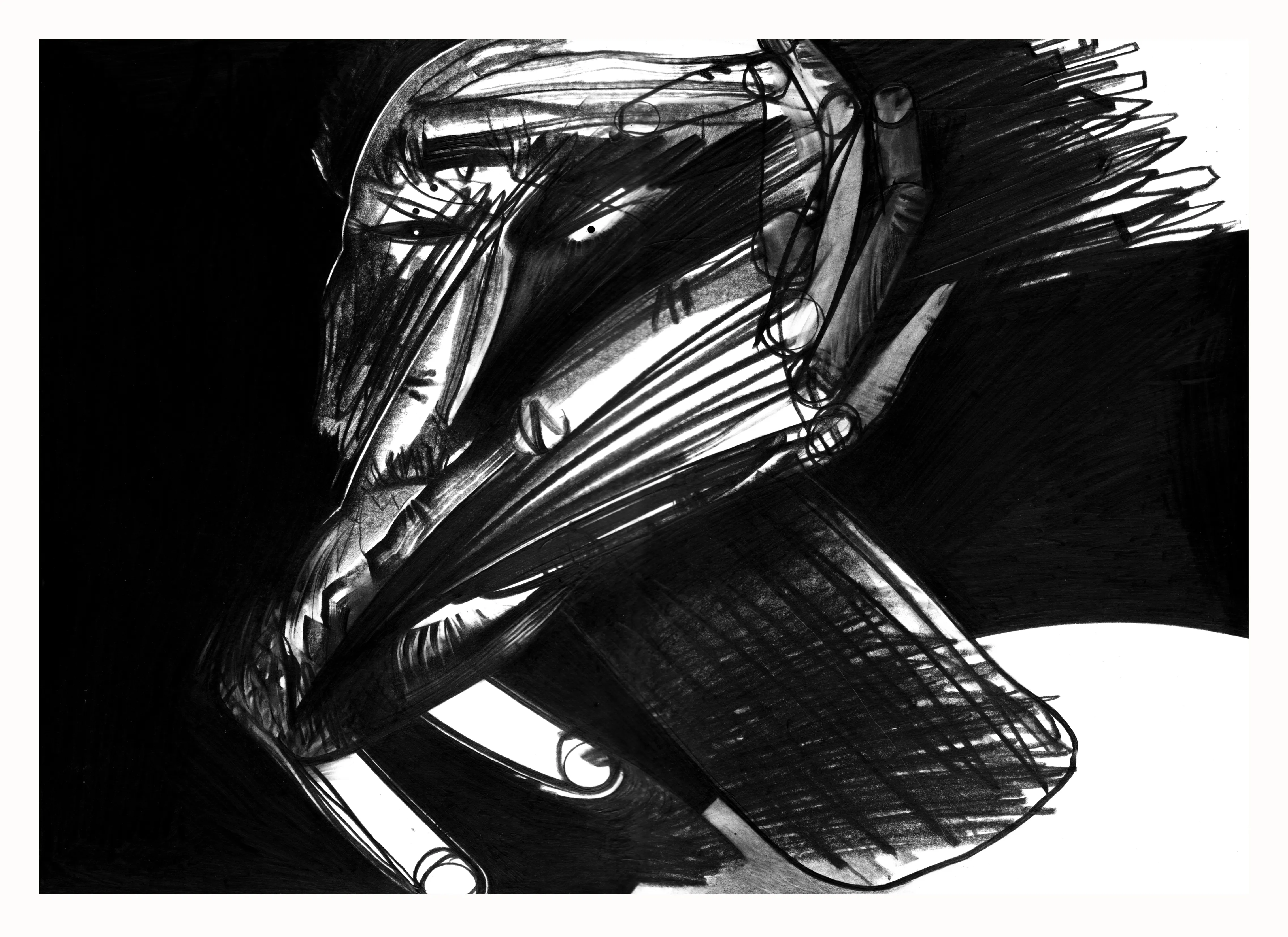 Зображення "28" від євген григор'єв, розмір: А3, матеріали: папір, графіт, медіум: Графіка, місто: Львів, серія: "Чорне,сіре, біле", ціна: €300